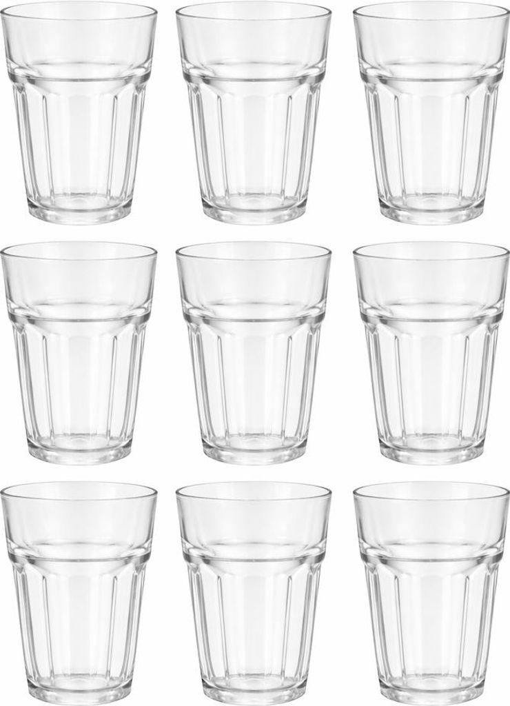 9 Trinkgläser 350 ml Wassergläser Glas spülmaschinengeeignet