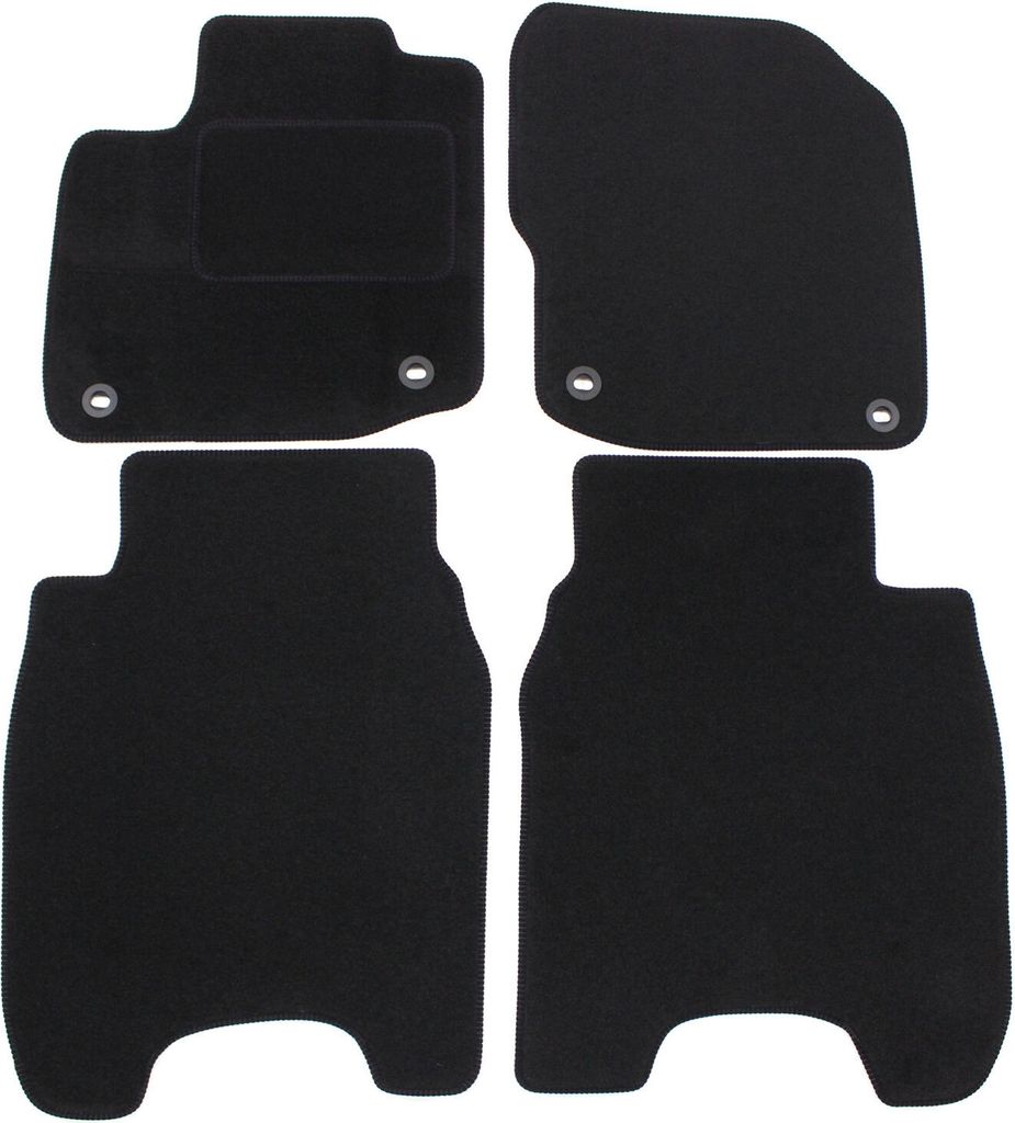 J&J AUTOMOTIVE | Velours Fußmatten Autotepiche Passend Für Honda Civic 2012-2016, 4-tlg, Genaue Passform, rutschfeste Untregrund, Verstärkt Im P...