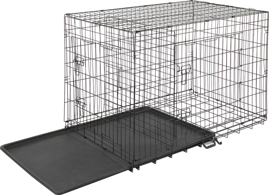 FCH Hundekäfig 121×74×81 cm, Metall-Hundebox, Produktbild 2