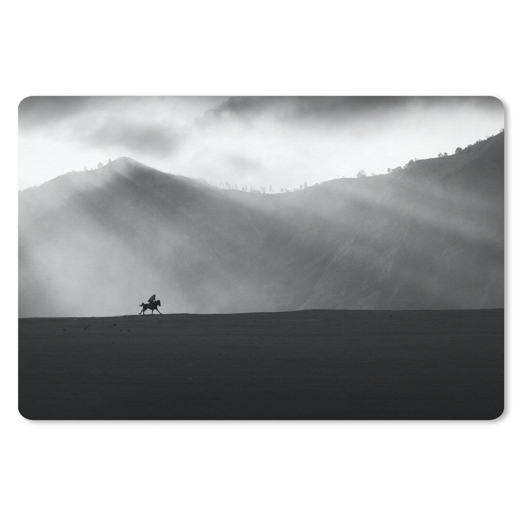 MuchoWow Mauspad Mousepad Pferd - Licht - Berg 27x18 cm - Mousepads - Maus Mat - Pad - Mausunterlage - Büroartikel - Desk Matten