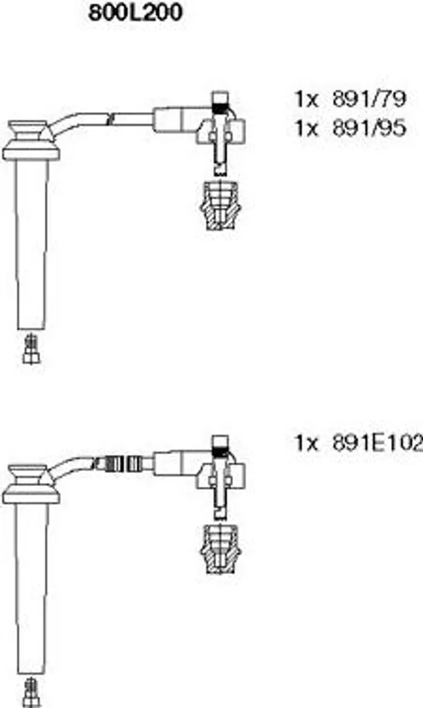 BREMI 800L200 Set Cavi Accensione OE 3915089 per Ford Mondeo e Cougar