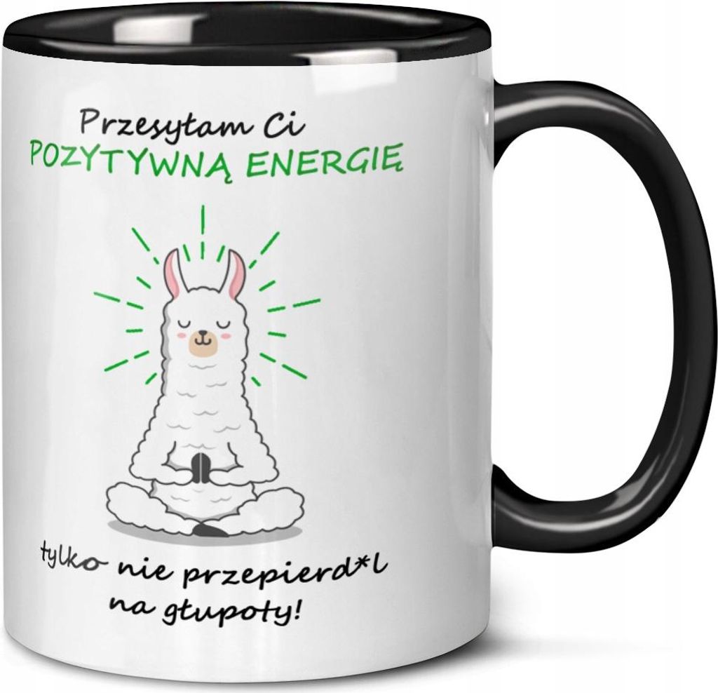 Eine Tasse voller positiver Energie - lustig für die Arbeit im Büro oder als Geschenk für einen Freund