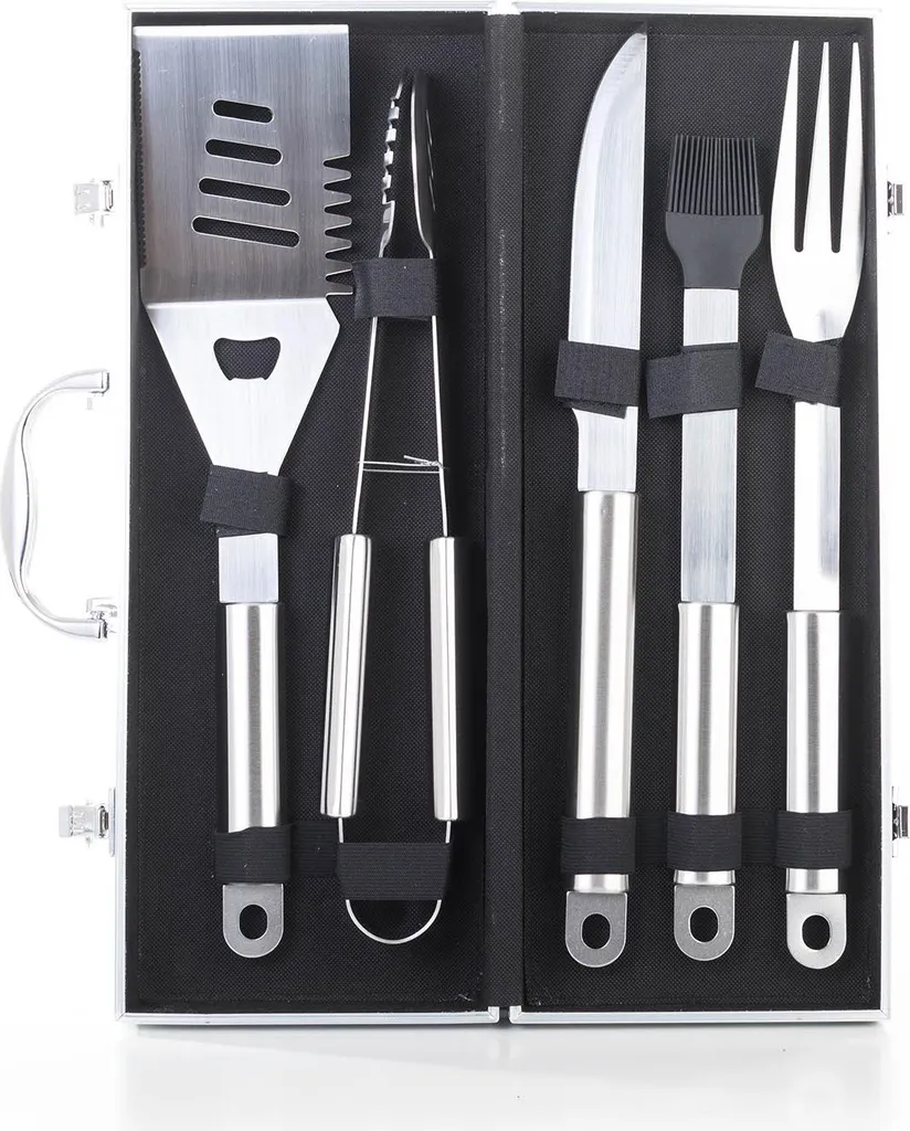 Mallette Barbecue G21 de 5 Pièces, Set d'Ustensiles Grillades Premium