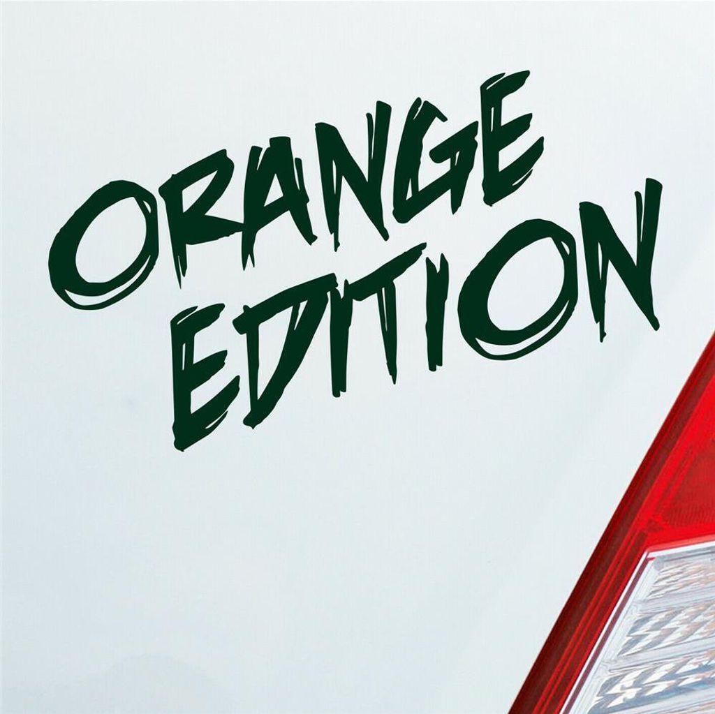 Auto Aufkleber Orange Edition Auto Car Tuning Motorrad 15x7 cm Dunkelgrün Sticker Heckscheibenaufkleber