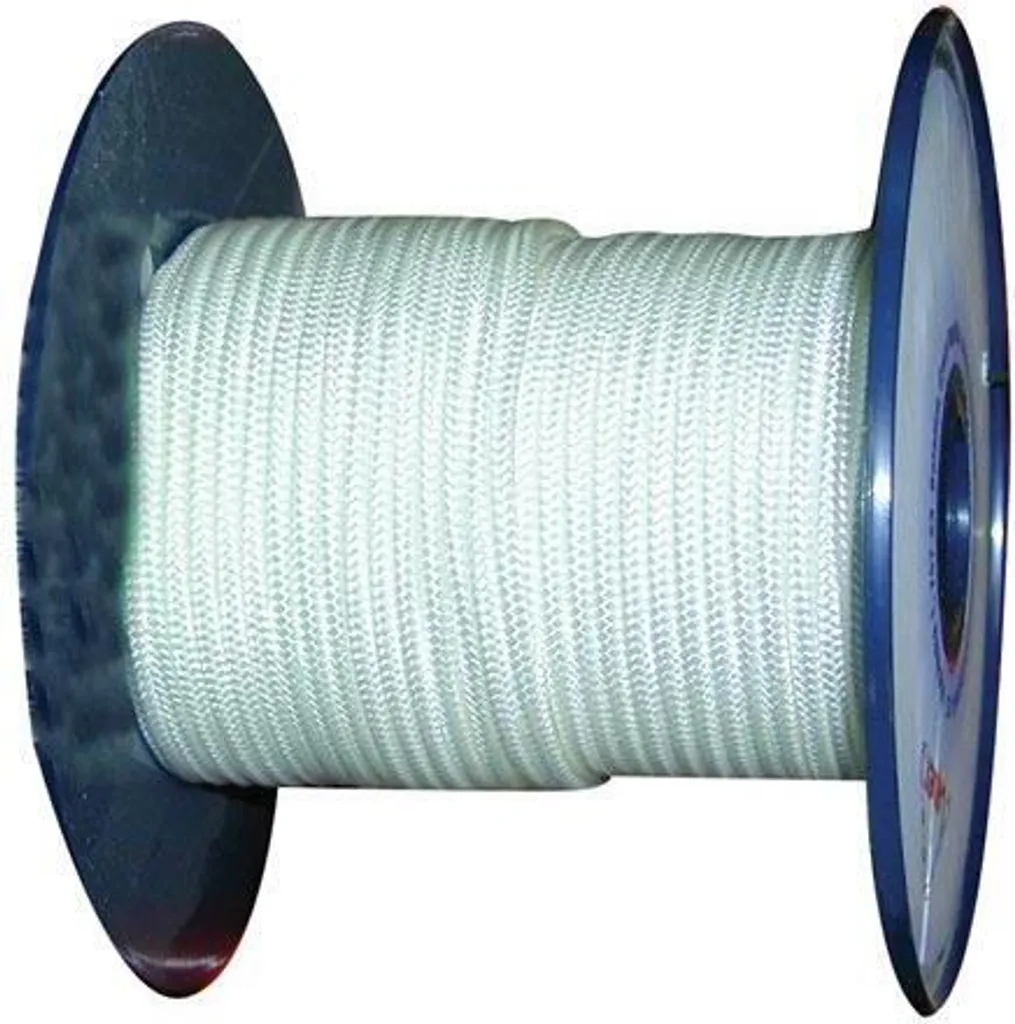 Cordelette tressée en polyamide 3mm blanche - Rouleau de 200 mètres