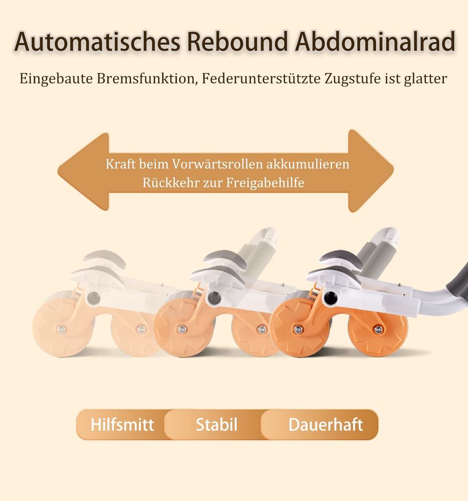 Ab Roller Ab trainer s opěrkou loktů, ab wheel s Obrázek produktu 4