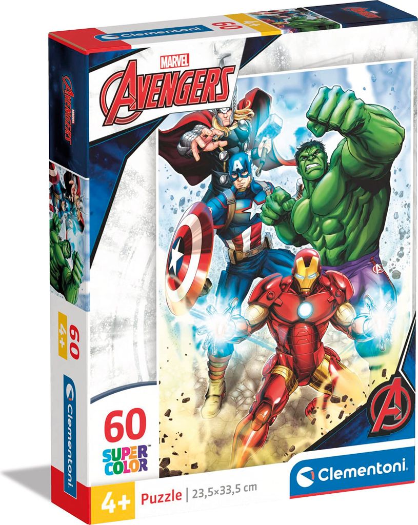 Clementoni Legpuzzel Super Color Marvel Avengers, 60st. Image du produit 