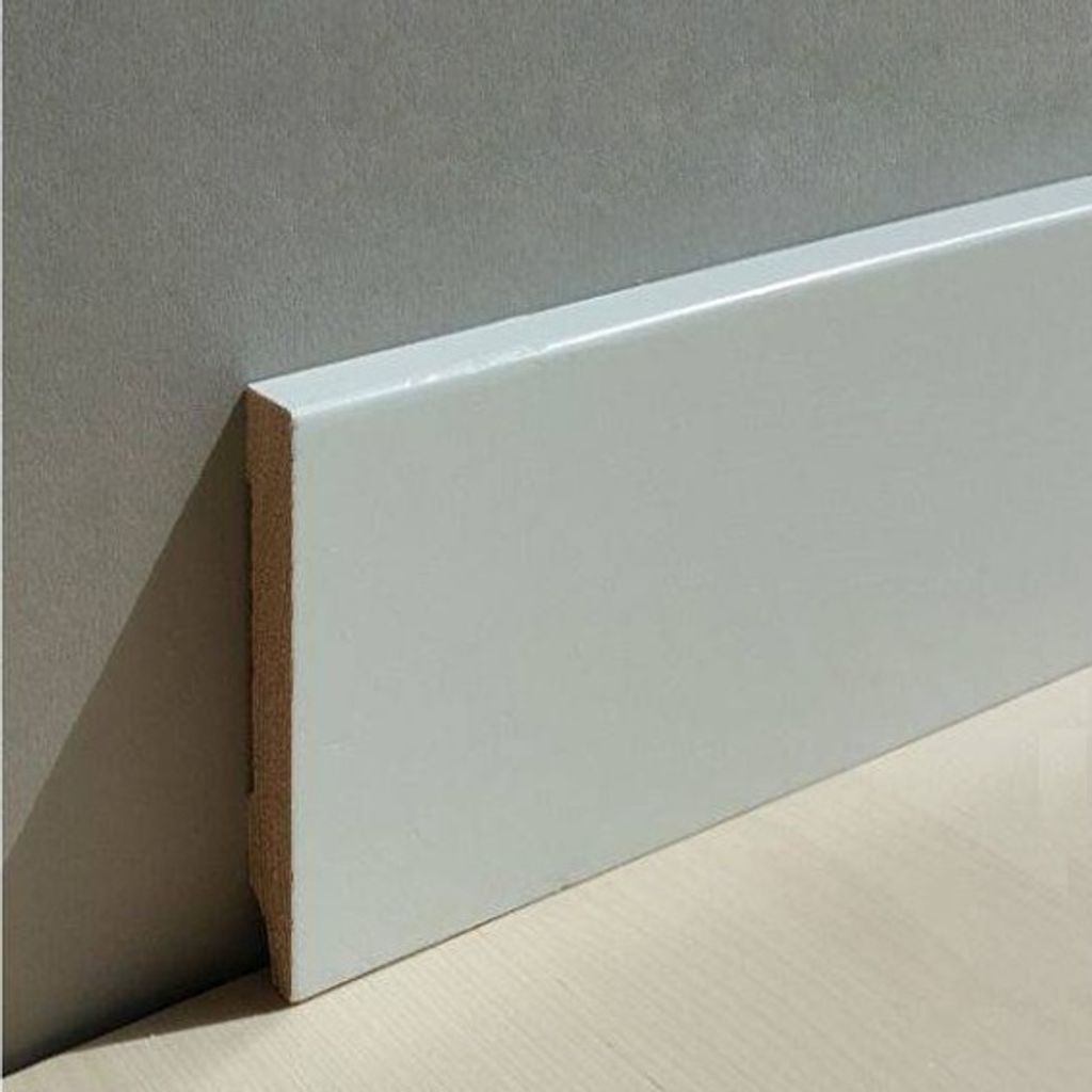 Sockelleiste Massivholz 16 x 80 x 2500 mm Weiß zum Kleben, Schrauben & Nageln Massivholz Fußleiste by PROVISTON 62.5 Meter | 25 Stück