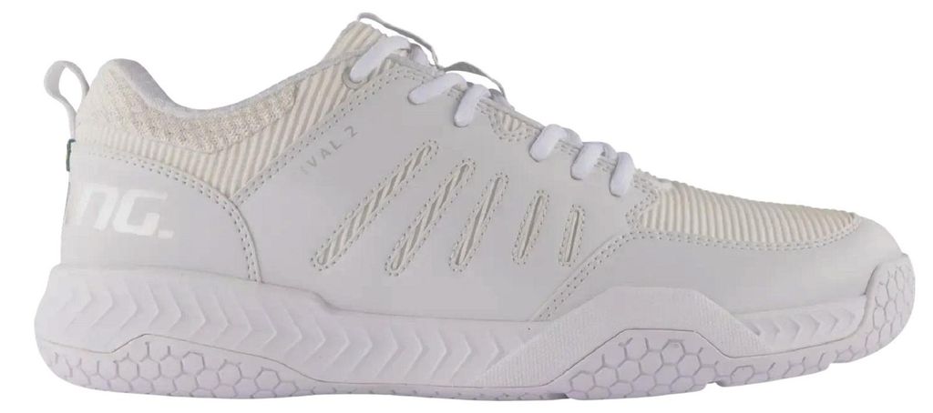Salming Rival 2 All White Indoor Handballschuhe Hallenschuhe Sportschuhe weiß/silber 1235030-0712, Schuhgröße:40 EU