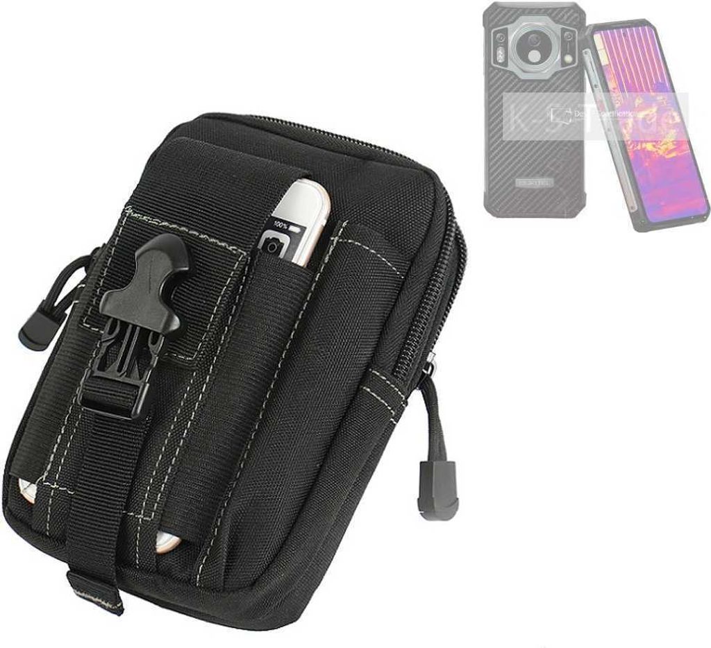 K-S-Trade Gürtel Tasche kompatibel mit Oukitel WP21 Ultra Gürteltasche Holster Schutz Hülle Handy Hülle Smartphone outdoor Handy-Hülle schwarz