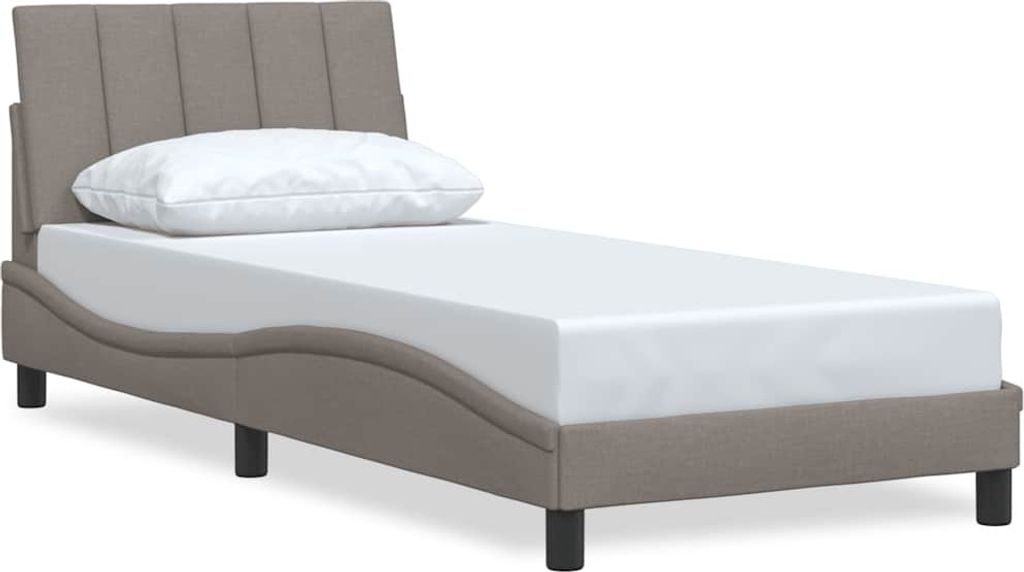 Bettgestell ohne Matratze "Hanko" Taupe 90x190 cm Stoff