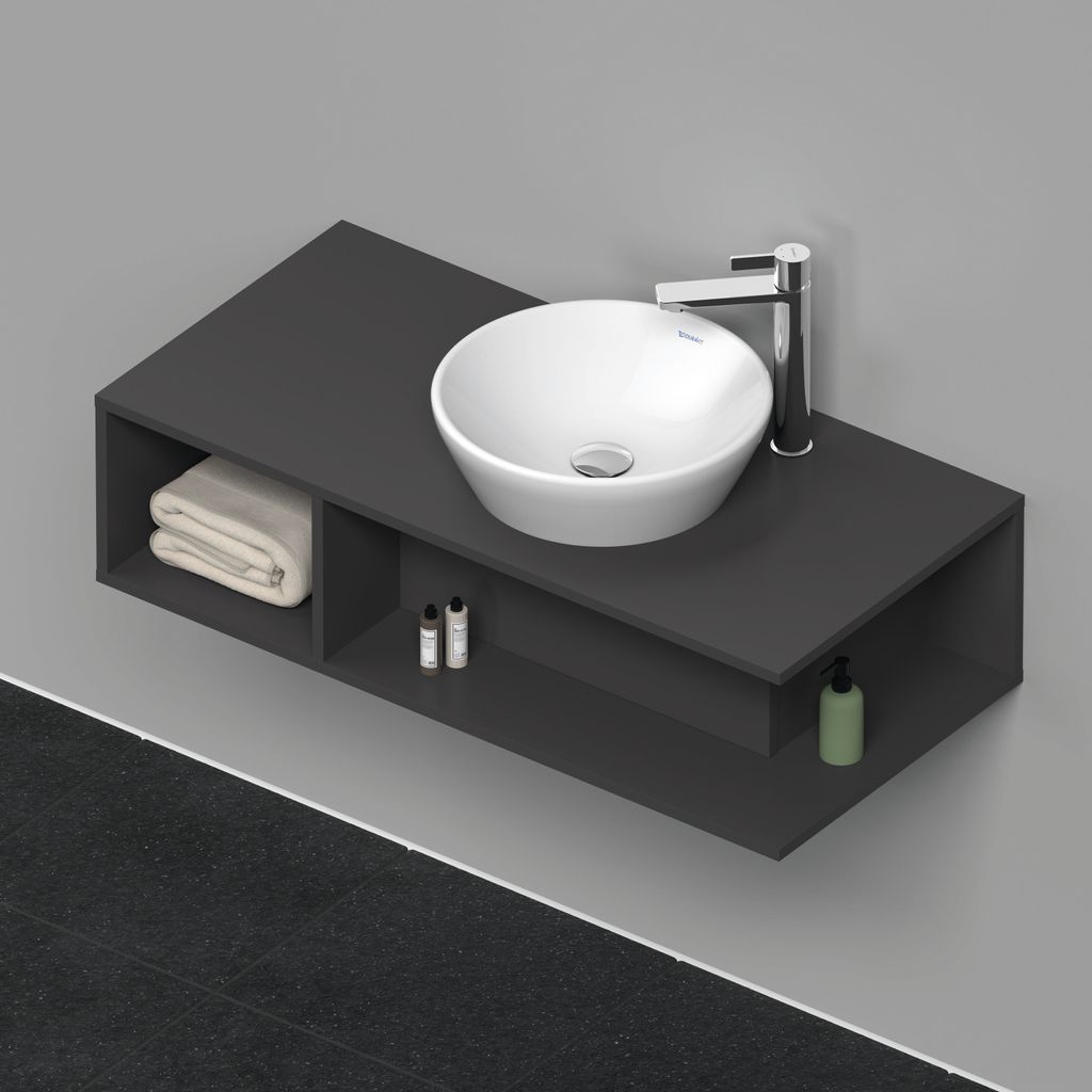 Duravit D-Neo Konsolenwaschtischunterbau wandhängend, Compact, 1000x260x480mm, 1 offenes Fach seitlich links, DE493904949