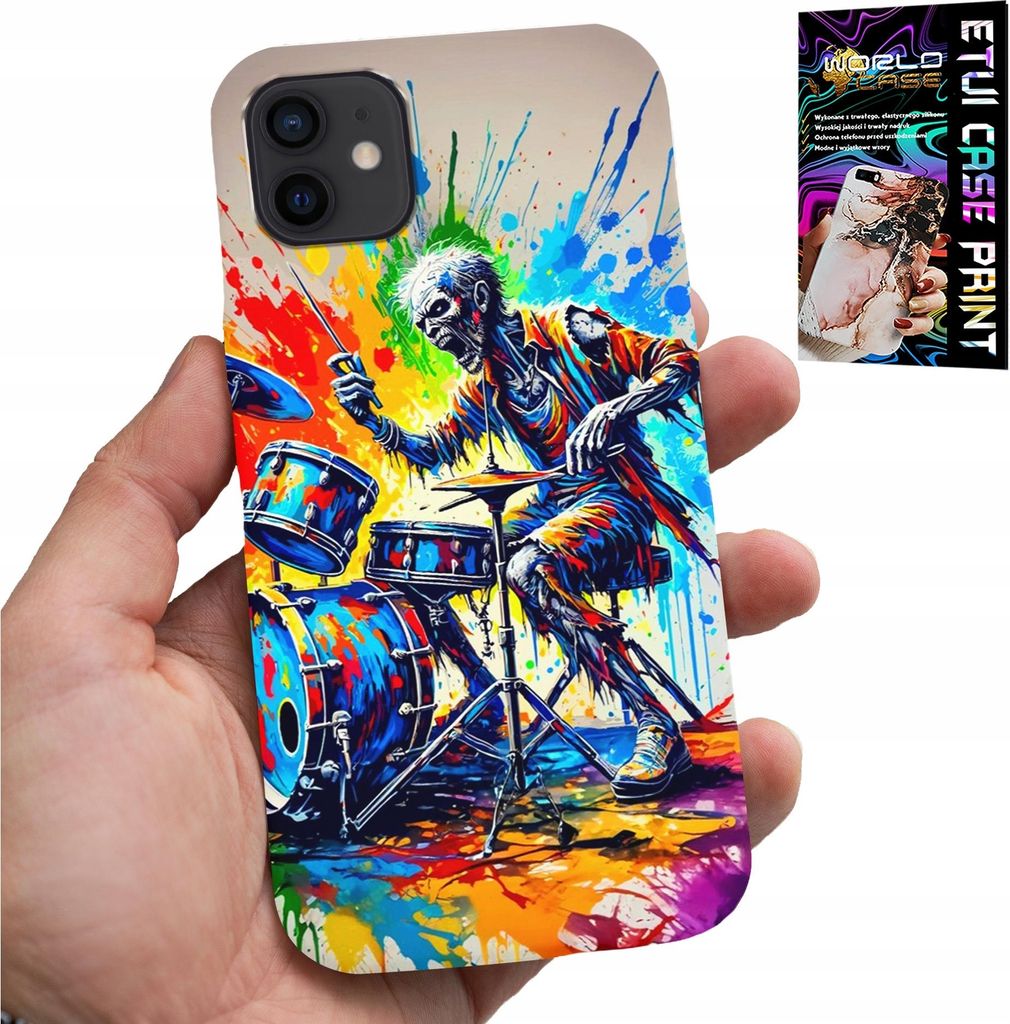 Fall Für Iphone 12 Mini - Rock Schlagzeug Trommeln Skelett Abdeckung
