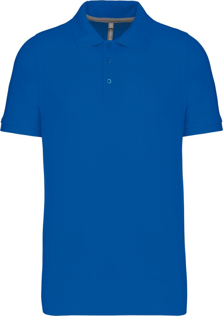 Kariban Herren Polo-Shirt Poloshirt Basic Kragen Polohemd Kurzarm T-Shirt, Größe:2XL, Farbe:Tropical Blue