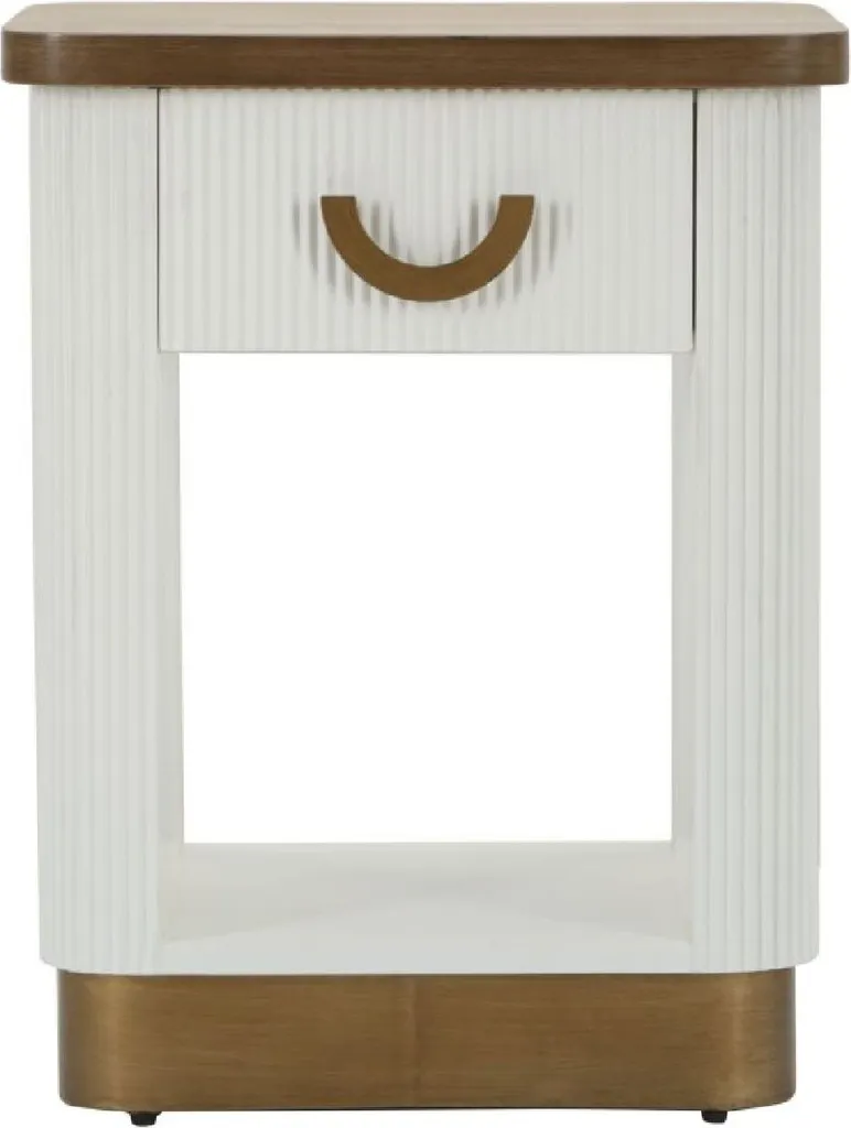 Table de chevet bicolore Tolosa Mauro Ferretti pour chambre parentale - 2