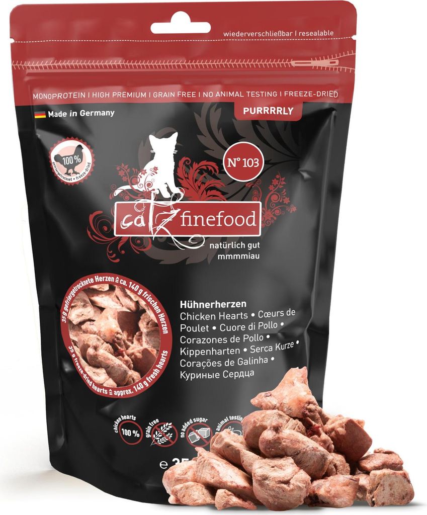 Catz finefood 35g Purrrrly Hühnerherzen No. 103