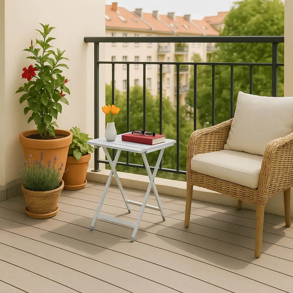 Table pliante aluminium Relaxdays - Surface résistante et montage rapide