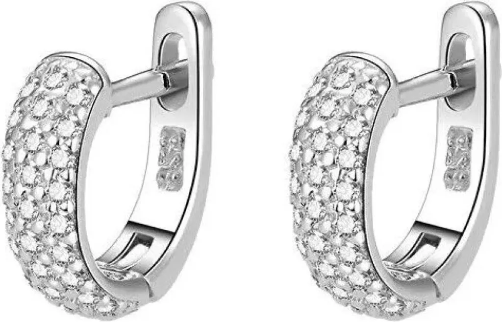 Boucles d'oreilles anneaux AGUC1954 en argent 925 poli haute brillance
