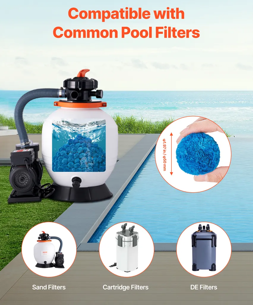 Solution de filtration pour piscine hors sol boules de remplacement sable
