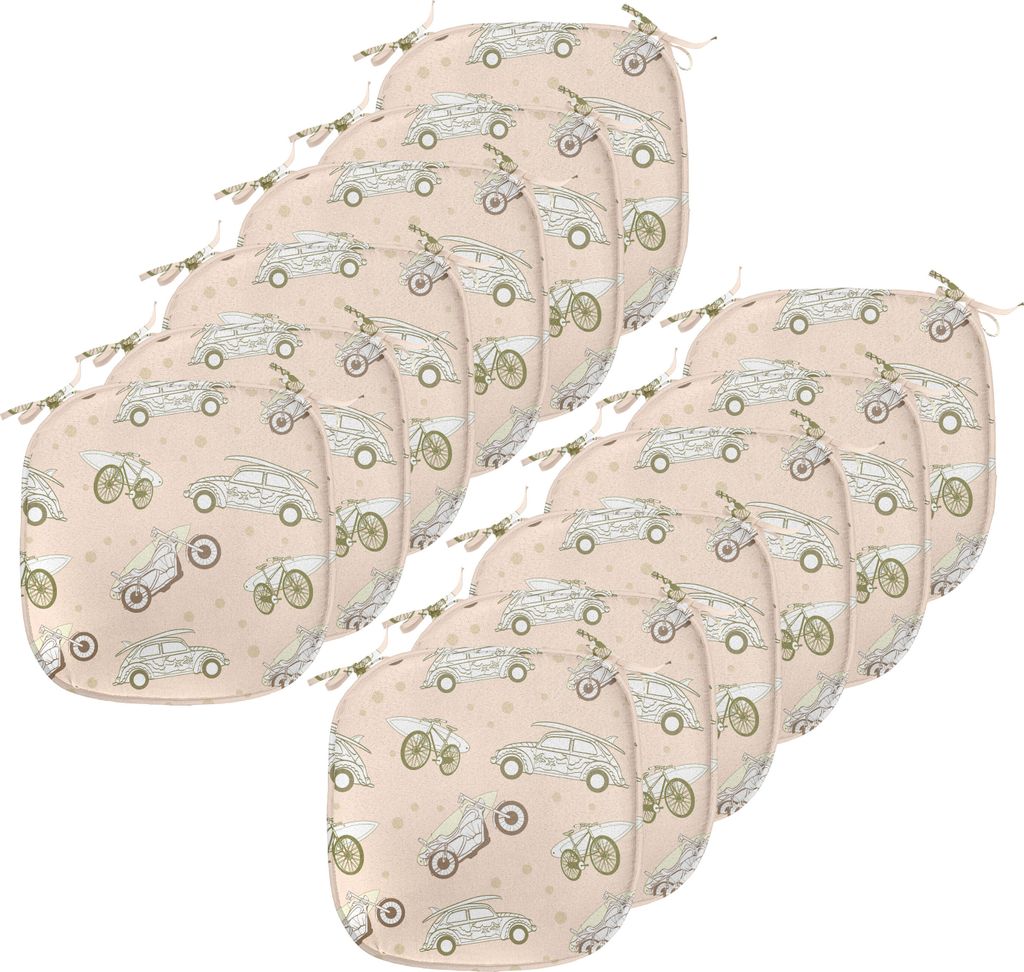 ABAKUHAUS Surfbrett Polster für Esszimmerstühle, Boards auf Fahrzeuge, Dekoratives wasserfestes Kissen mit Riemen für Küchensitze, 40 cm x 40 c...