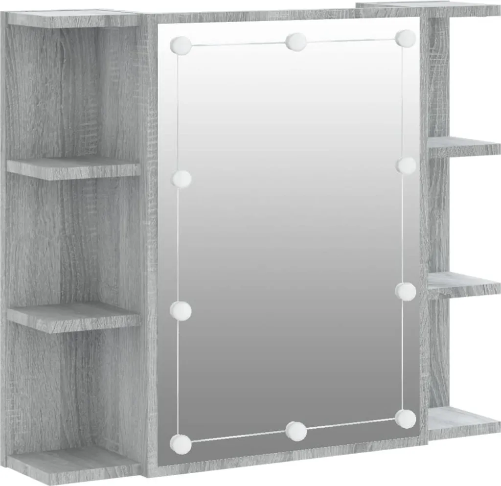 Specchiera LED Bagno 70x60 Grigio Sonoma - Design Contemporaneo
