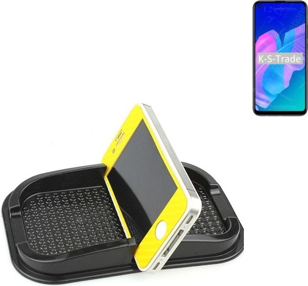 K-S-Trade Auto Anti Rutsch Matte Smartphone-Halter kompatibel mit Huawei Y7p Haft Pad Armaturenbrett Handy-Halterung Silikon