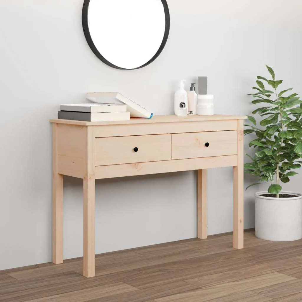 Consolle Design Legno Massiccio 100x35x75 cm | The Living Store