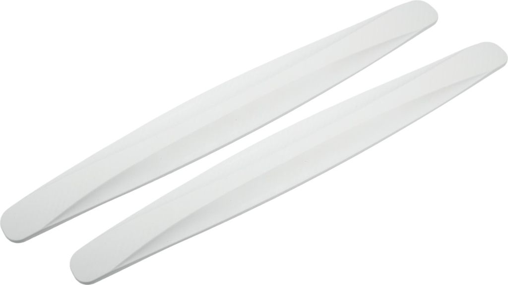 2 Stück 40cm Kohlefaser-Muster Auto Stoßstangenschutzstreifen - PVC Weiss