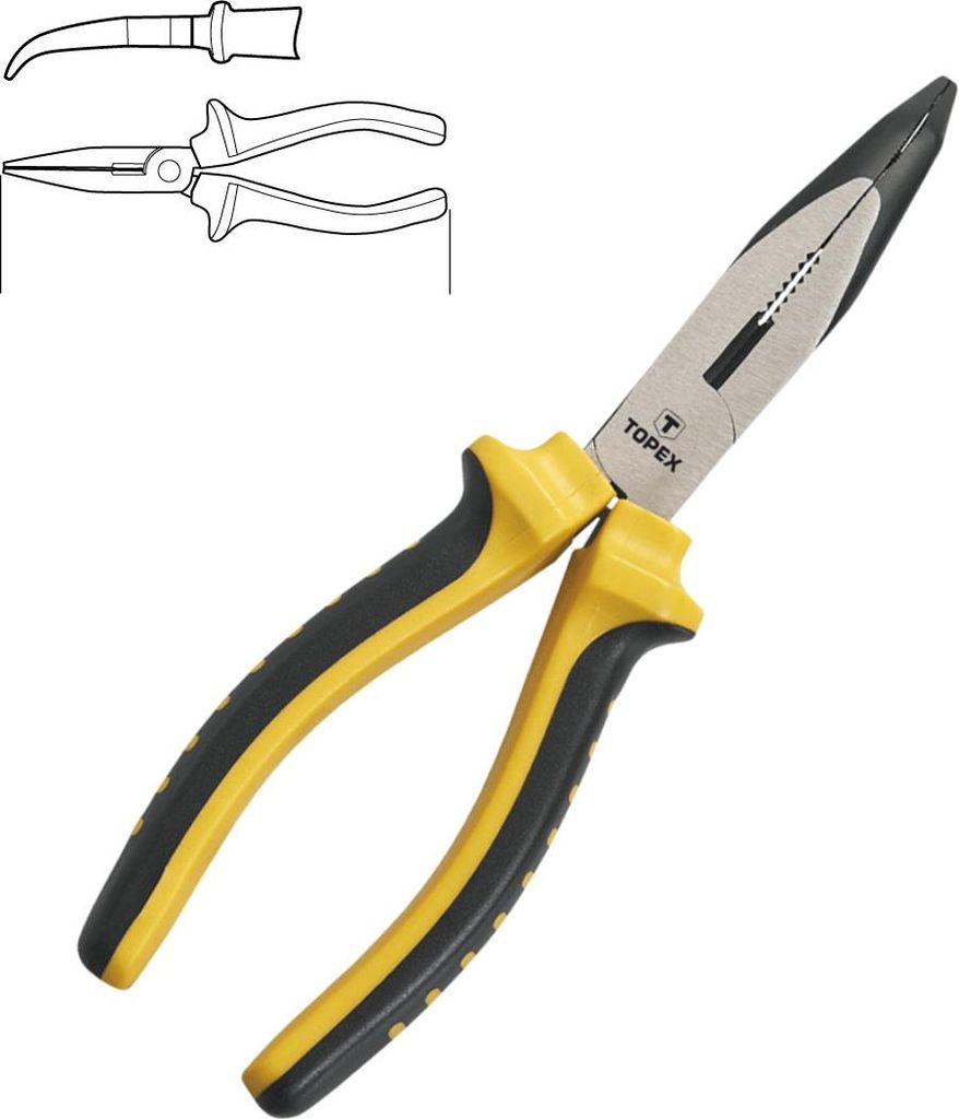 Gebogene Spitzzange 160 mm