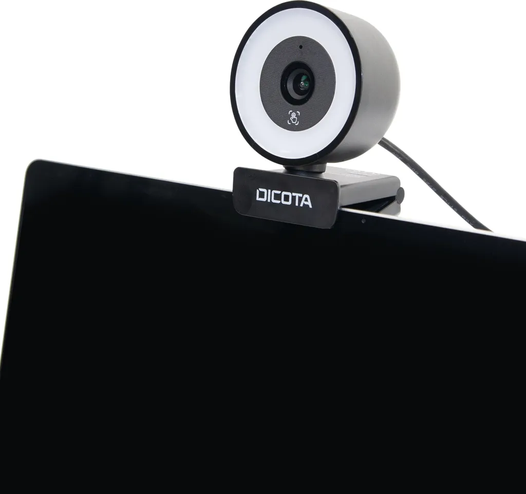 Webcam Visioconférence DICOTA 5MP Ringlight Eclairage Visage Audio