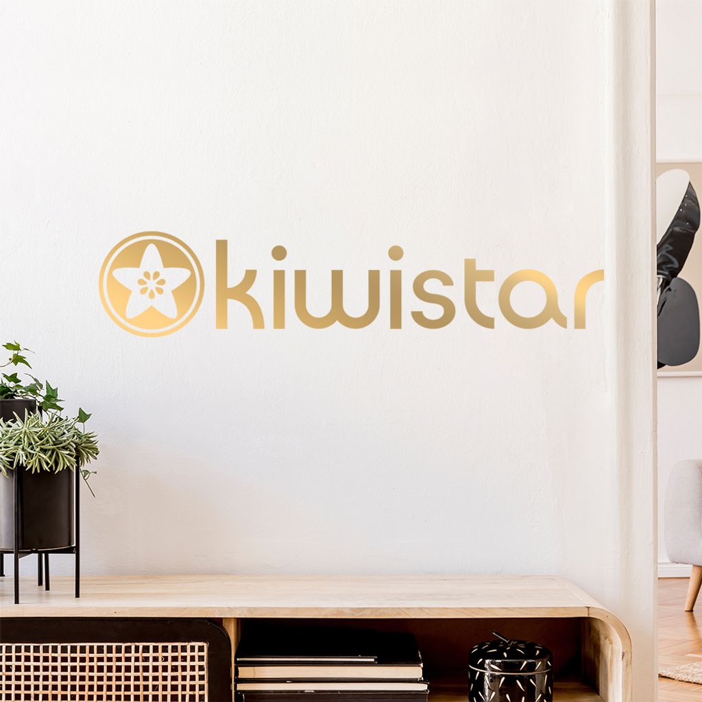 Kiwistar Logo komplett Wandtattoo Wandaufkleber Wall Sticker - Dekoration, Küche, Wohnzimmer, Schlafzimmer, Badezimmer