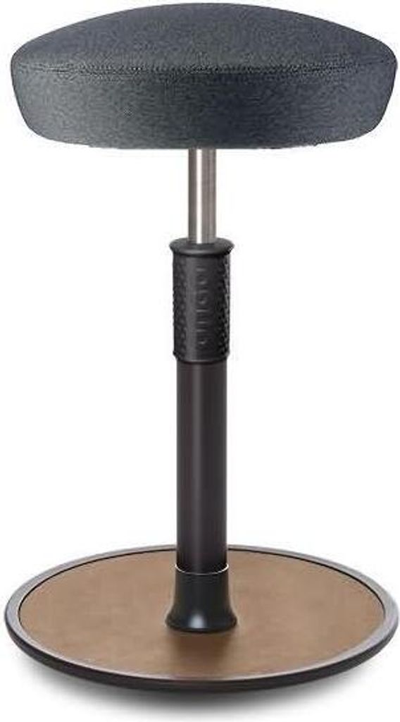Sitz- Stehhocker Free Tall Hutsitz Camira Rivet Anthrazit schwarz /Natur.