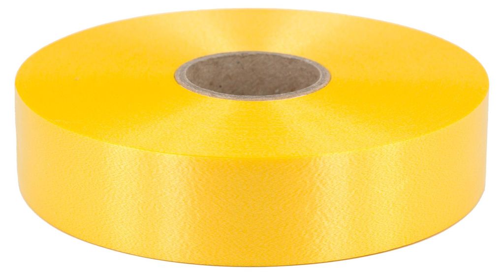 Geschenkband Ringelband 31mm x 100m Rolle Gelb Produktbild 