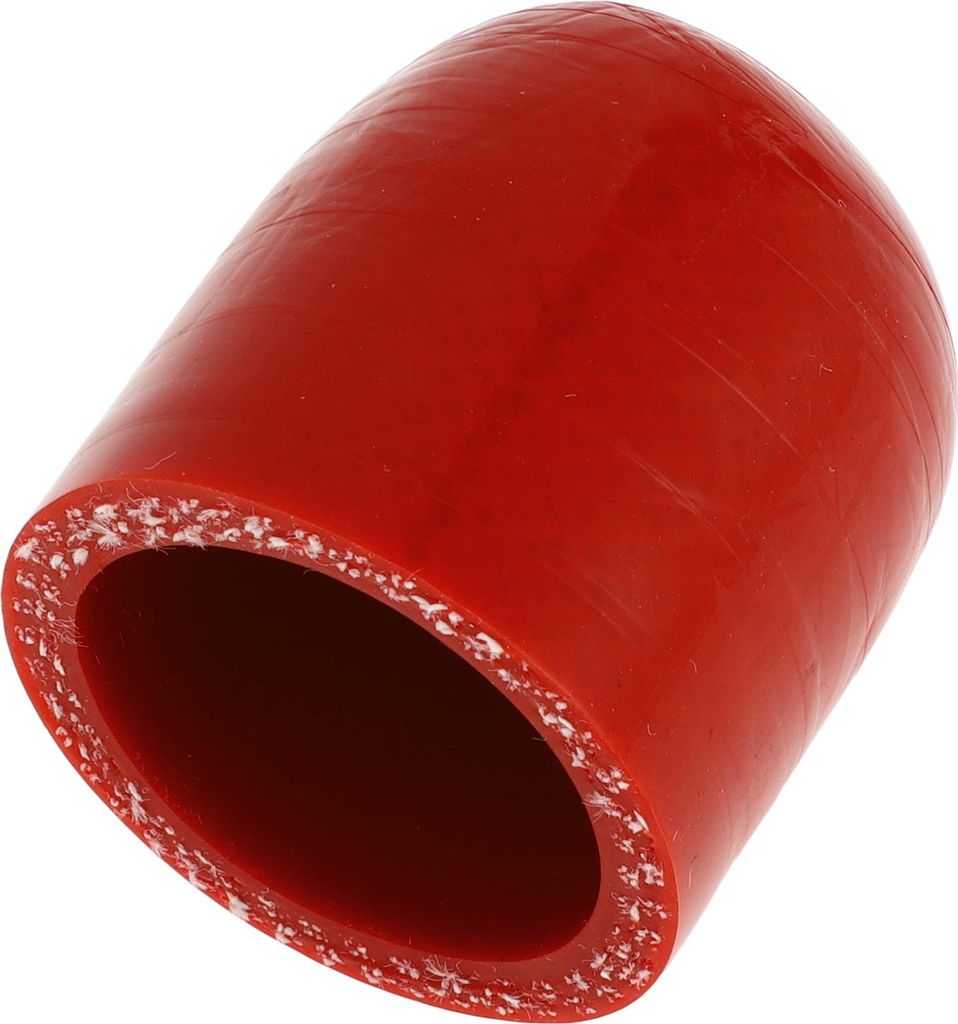 1 Stück 40mm Länge 32mm/1,26" ID Rotes Auto Silikonschlauch Endkappe Silikon Verstärkte Blindkappe für Bypass-Rohr Universal