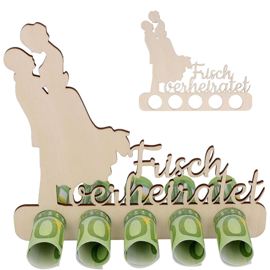 Geldgeschenk aus Holz für Art-Deco-Hochzeiten
