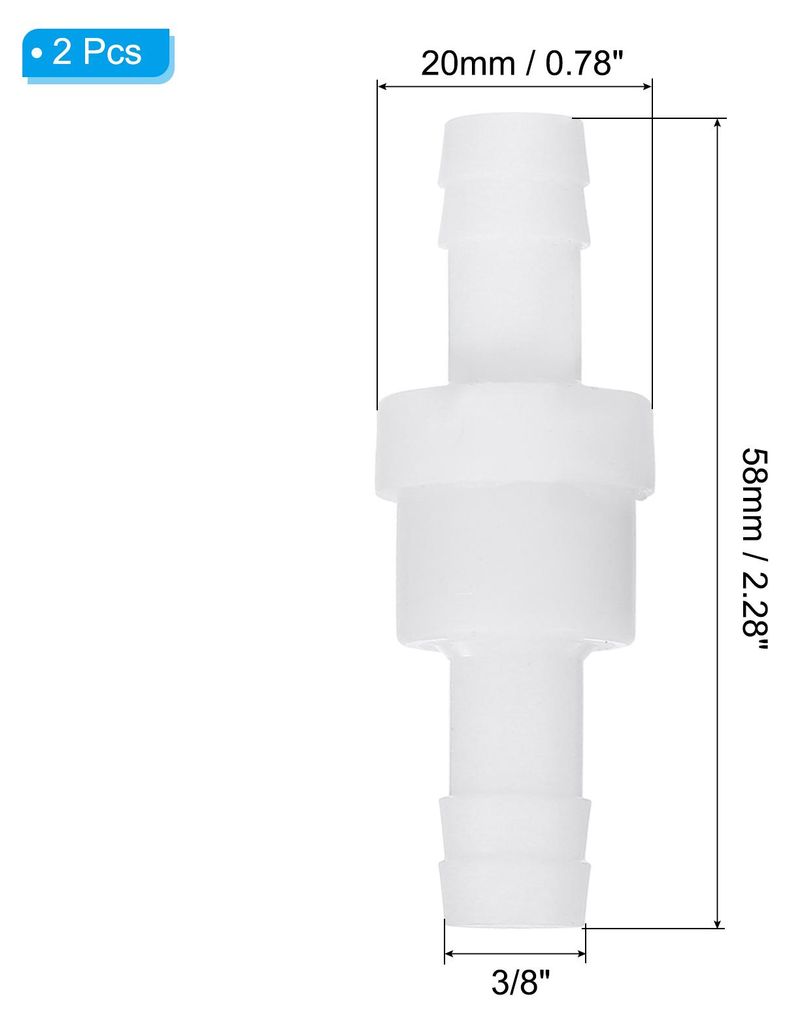 3/8" Schlauch Einweg Rš¹ckschlagventil, 2 Stš¹ck Rš¹ckflussverhinderer Kunststoff Rš¹ckschlag Einwegventil Ozonbest?ndigkeit Ventil fš¹r ...