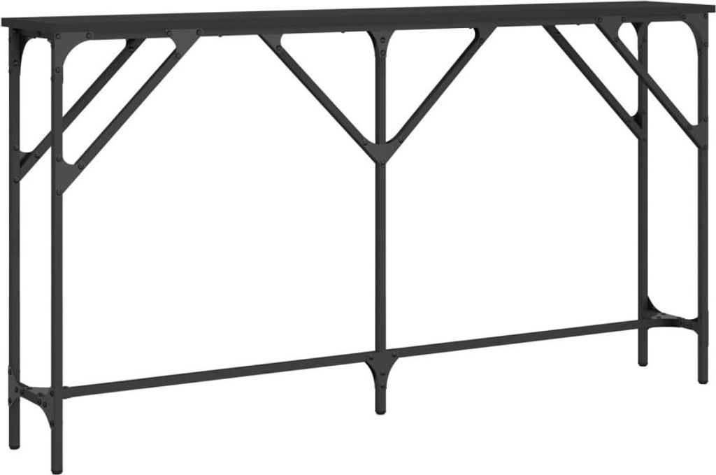 vidaXL Konsolentisch Schwarz 140x23x75 cm Holzwerkstoff