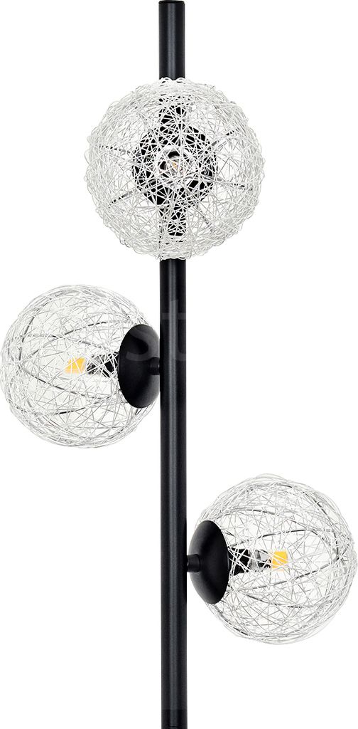 Garaguso moderne Stehlampe aus Metall in Schwarz/Silberfarben