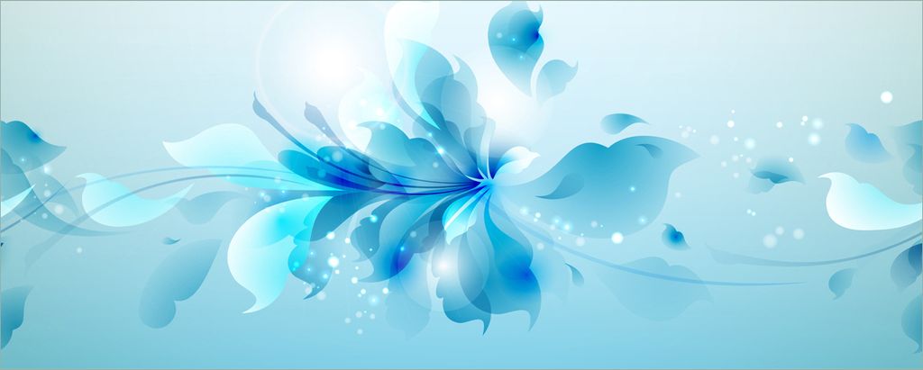Wallario selbstklebendes Poster - Blaues Blumenbuket, Größe: 50 x 125 cm