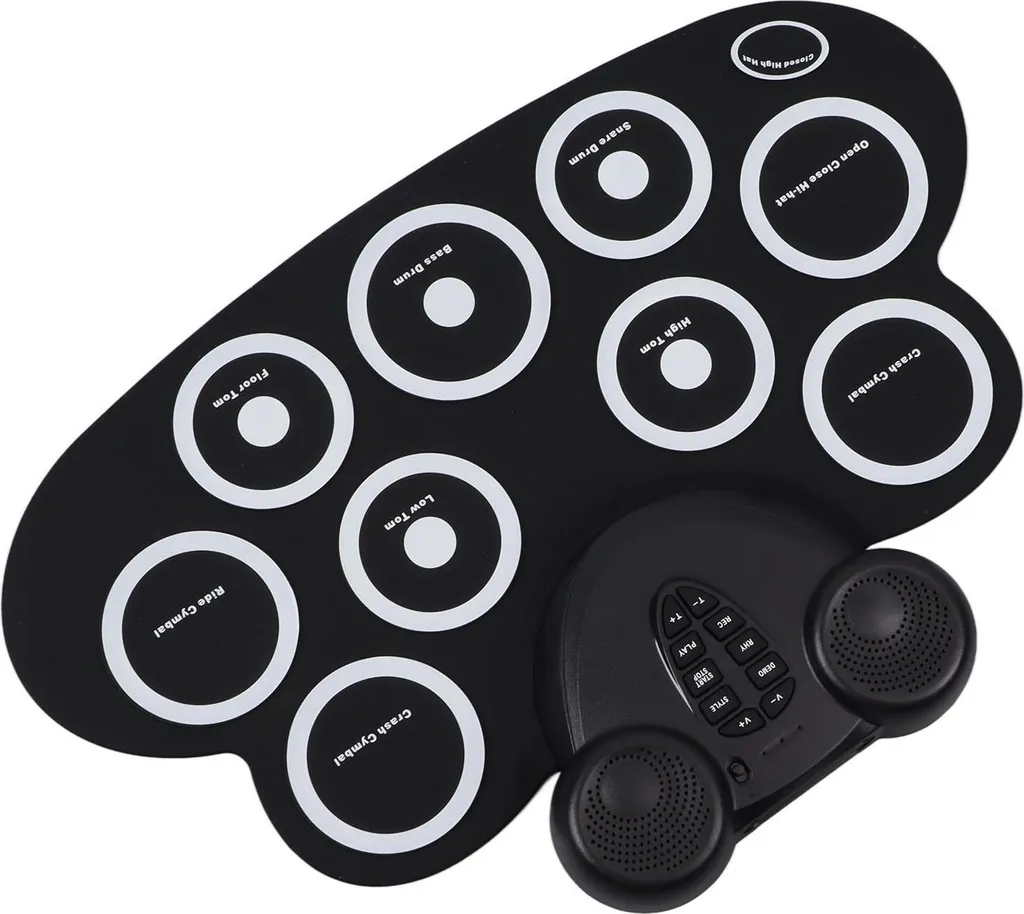 Tambour électronique à rouleau pliable avec double haut-parleur intégré - 5