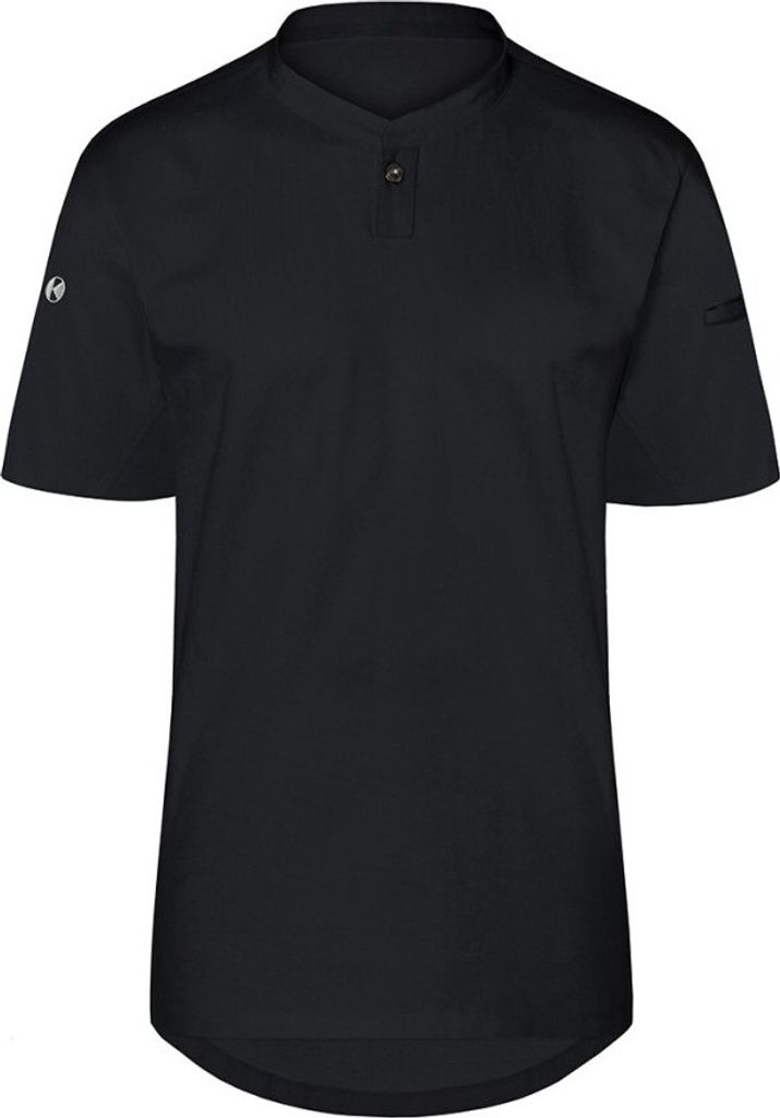 KARLOWSKY Damen Arbeitsshirt PERFORMANCE Kurzarm Slim Twill Schwarz S