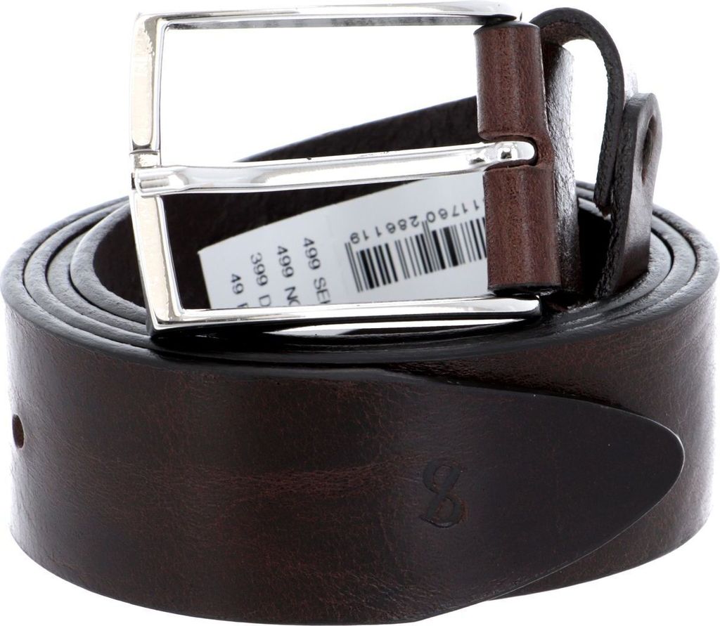 SADDLER Leder Gürtel Borgholm Belt W105 Dark Brown braun
