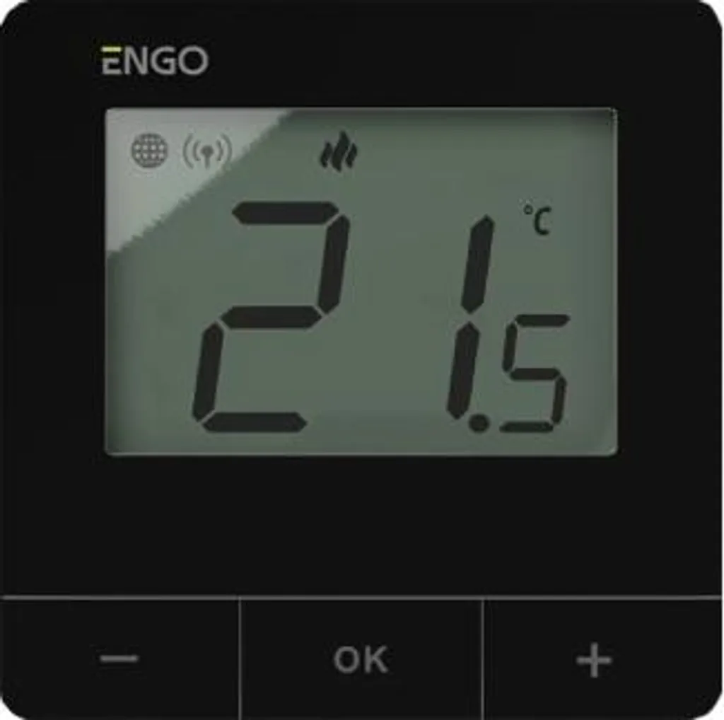 Régulateur Wi-Fi programmable E20I-B noir précis pour chauffage sans fil