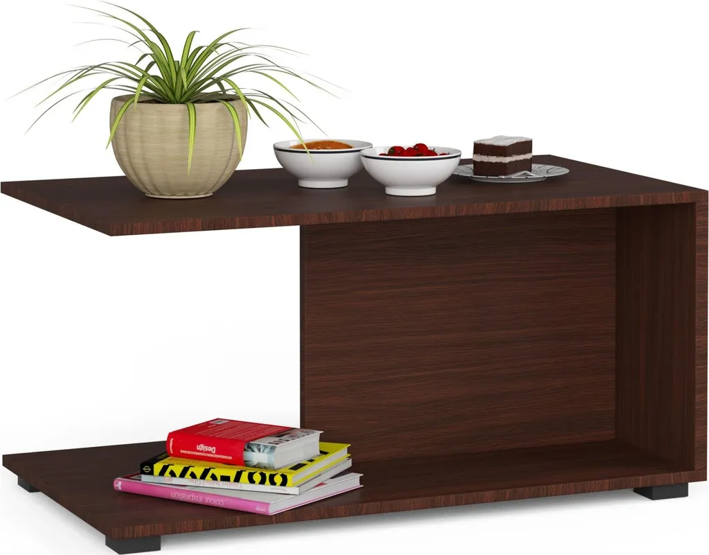Tavolino da Caffè Margo Wenge 90x50 cm - Design Moderno Antigraffio