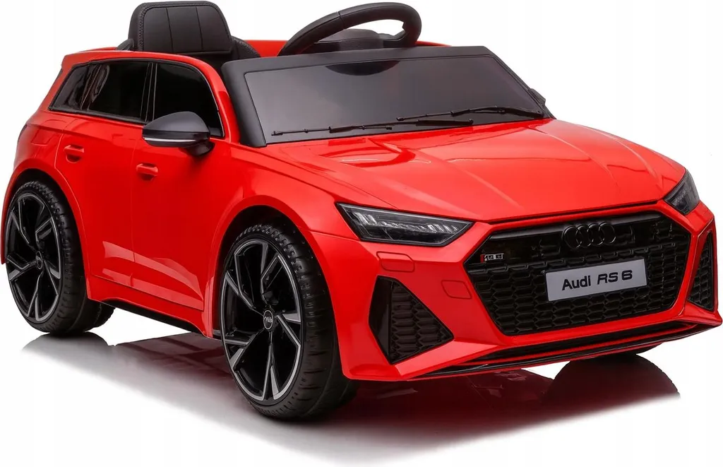 Voiture électrique Audi RS 6 rouge pour enfant avec moteur 4x25W et LED