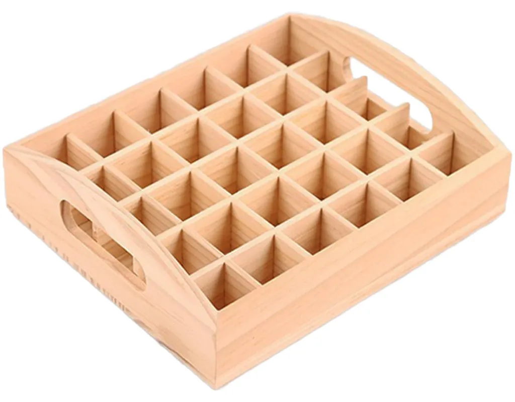 Support huiles essentielles pour organiser vos flacons 5ml et 10ml bois
