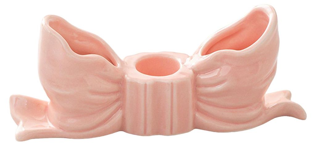Kerzenhalter in Schleifenform aus Keramik, Tischdekoration für Kerzenständer, Tischdekoration für Feste, Zuhause, Büro oder Schreibtisch, Ornament