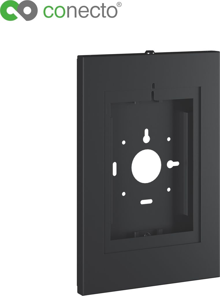 conecto Wandhalterung für Tablet, abschließbares Stahlgehäuse für Tab A 10.1 (2019)/ Tab A7/ S6 Lite 10.4 /10.5"/11, iPad 5/6/7/8/9/ IPad Air 9...