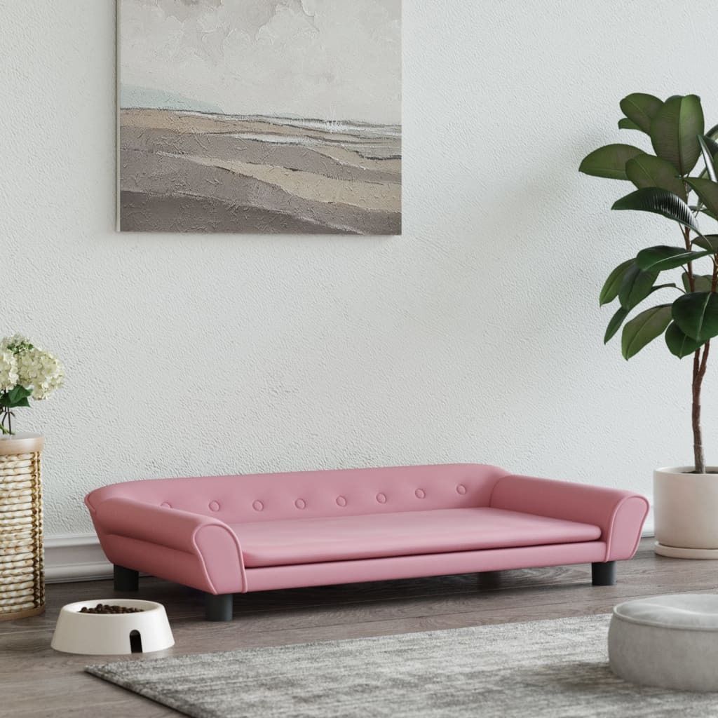 "im Sonderangebot"Hundebett - elegantes Design - Hundesofa/Hundekissen - Rosa 100x50x21cm Samt Promotion793246 - Hundebetten