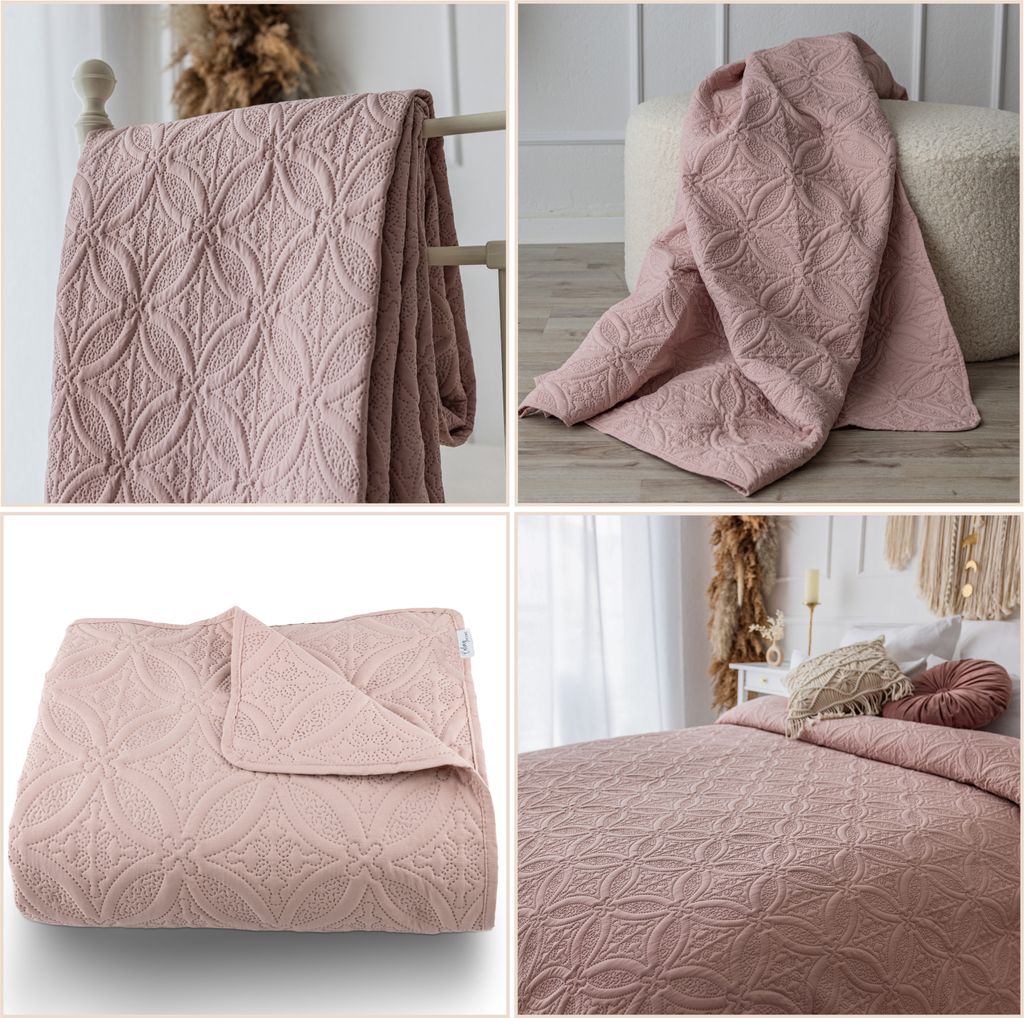 Pure Country Weavers Überwurfdecke Mit Fransen – 72 X 54 Cm, Baumwolle, Rose-Design, Maschinenwaschbar, USA Hergestellt